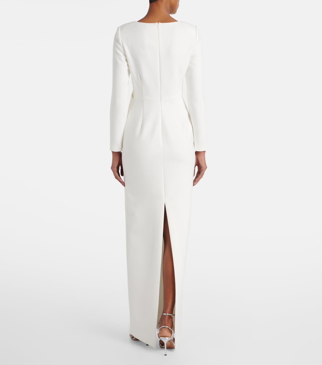 Robe longue en cady à fleurs  | Roland Mouret