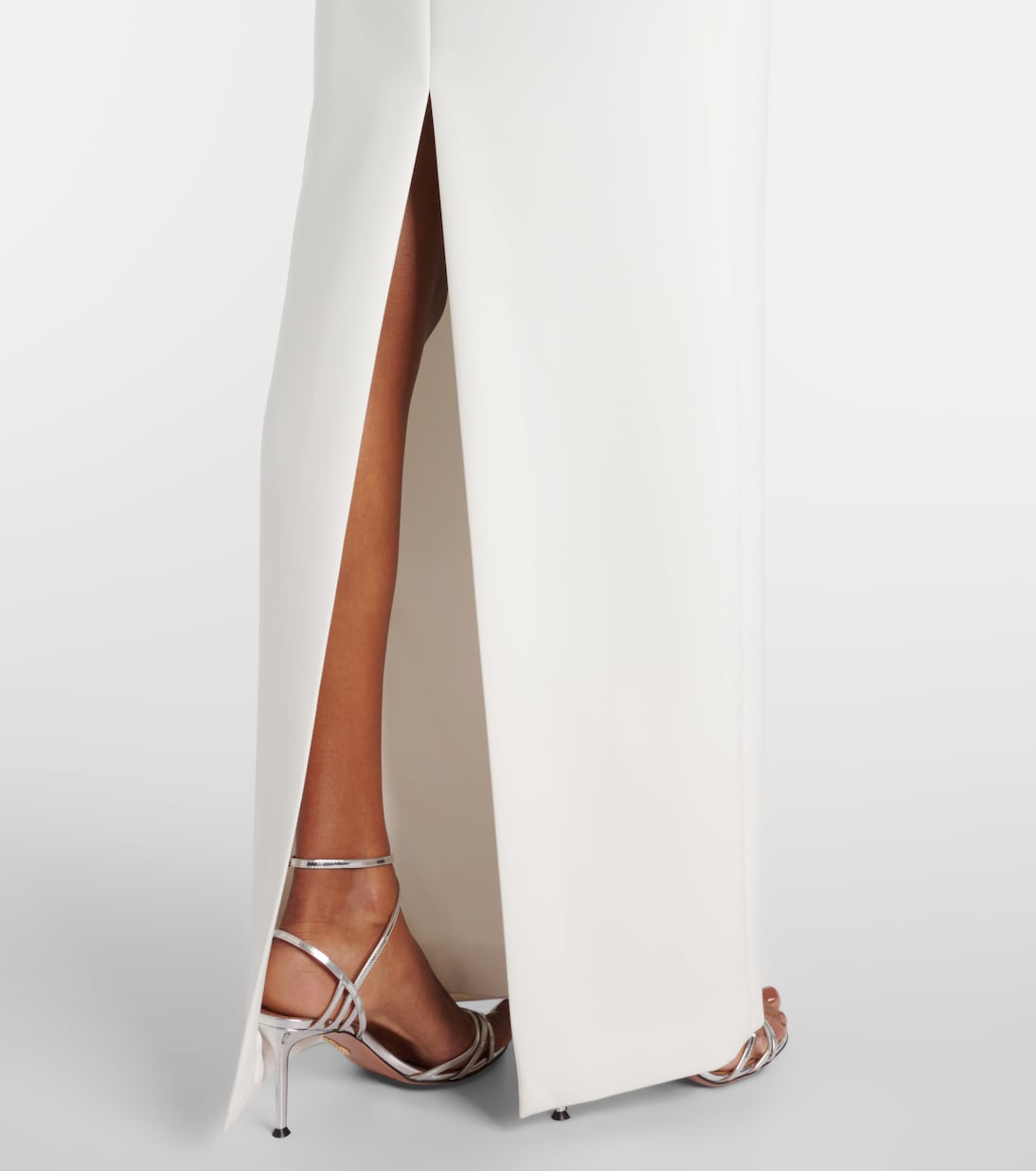 Robe longue en cady à fleurs  | Roland Mouret