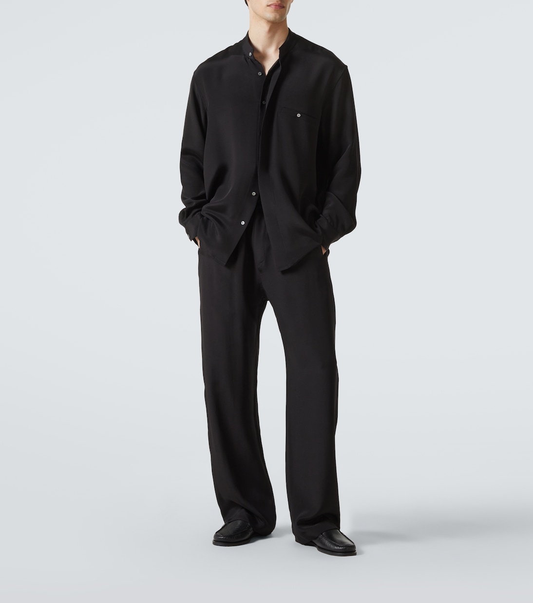 Silk shirt jacket | Saman Amel