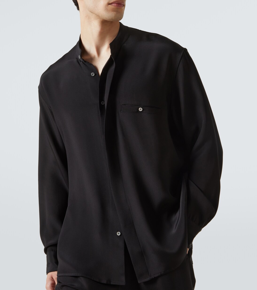 Silk shirt jacket | Saman Amel