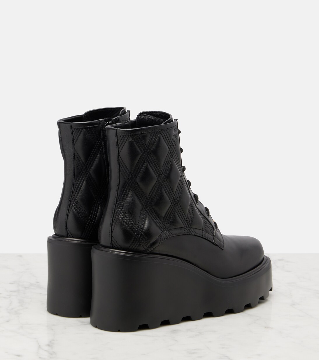 Stivali stringati Quiltie 67 in pelle | Valentino Garavani