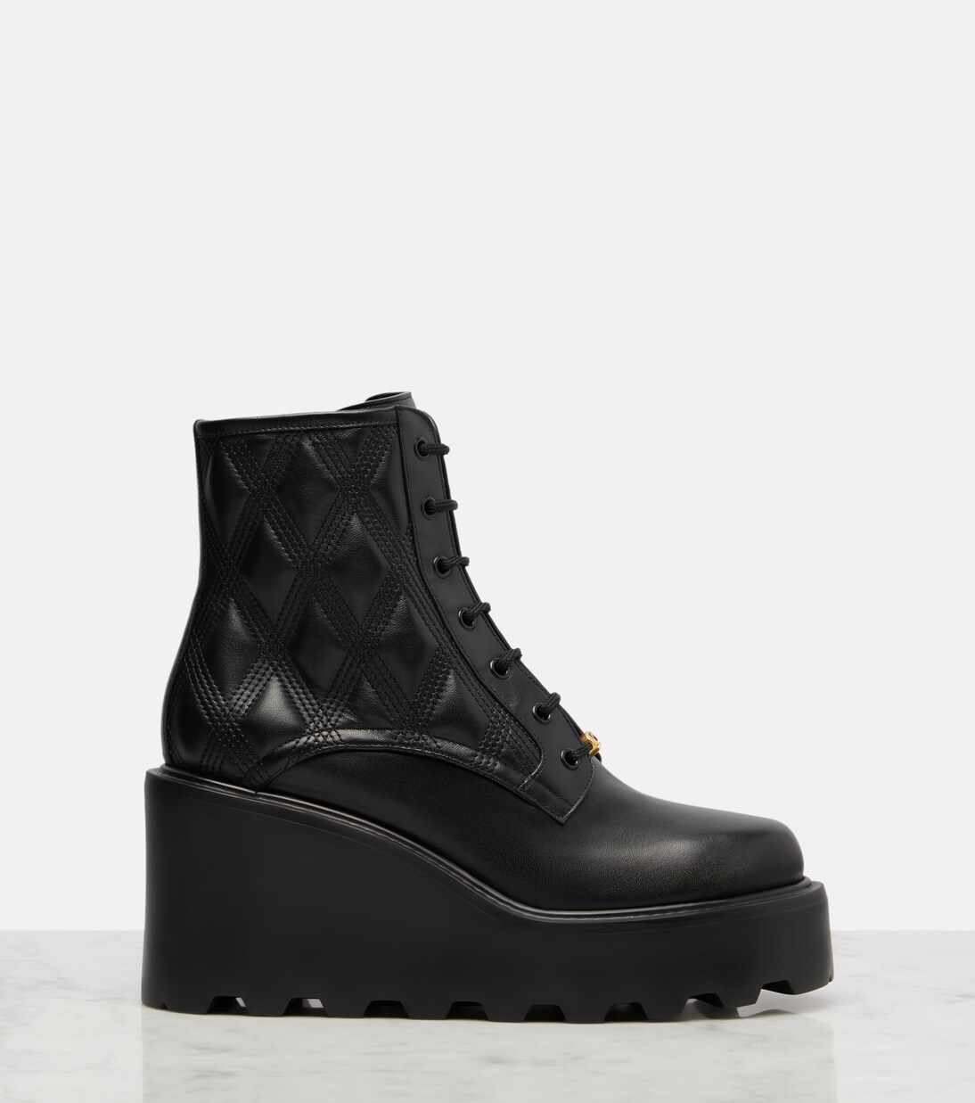 Stivali stringati Quiltie 67 in pelle | Valentino Garavani