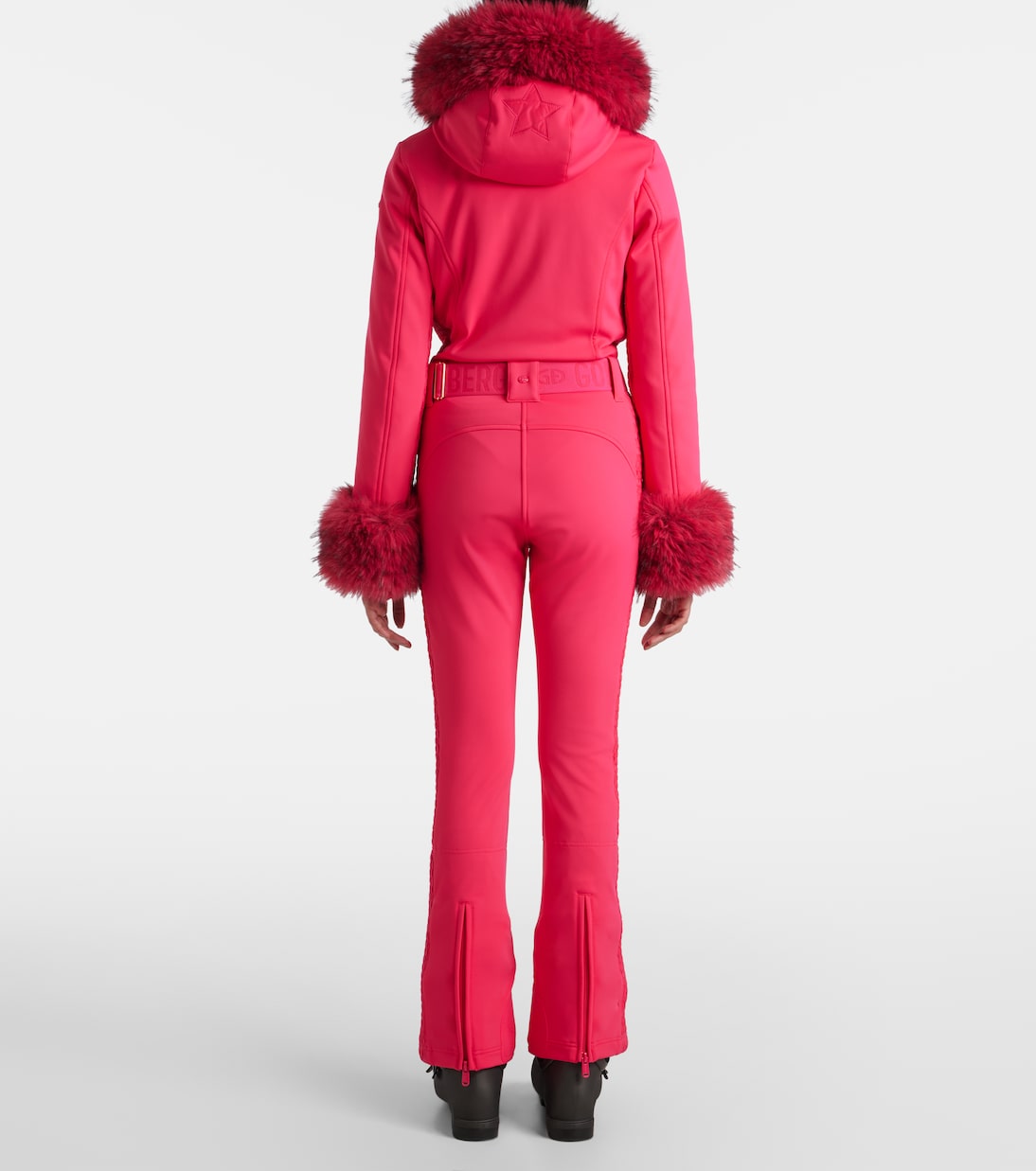 بدلة تزلج مقلّمة بقماش فروي Angele | Goldbergh