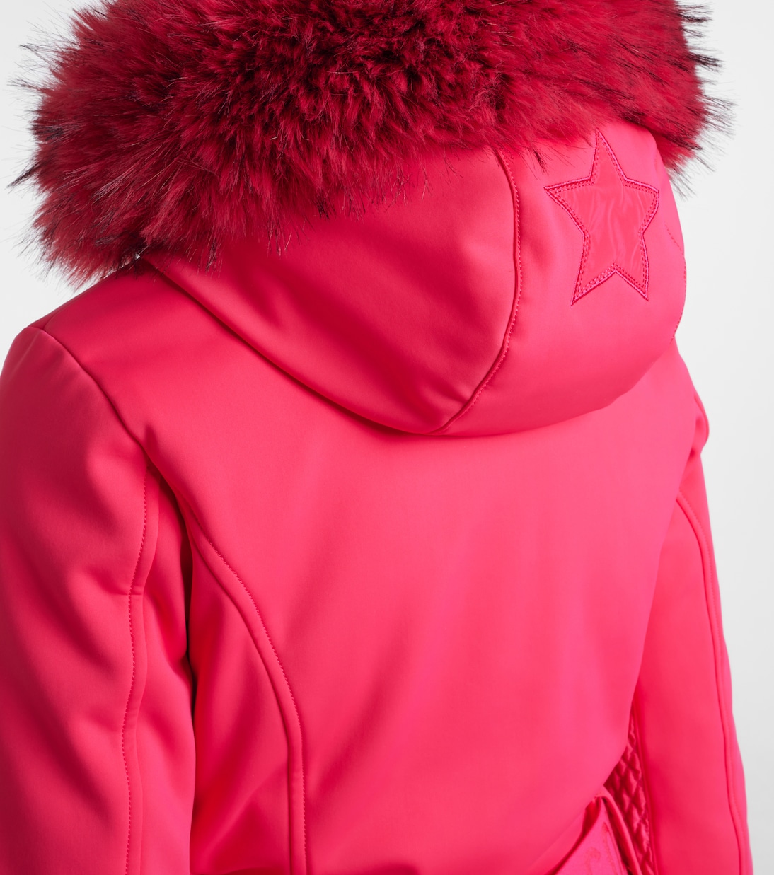 بدلة تزلج مقلّمة بقماش فروي Angele | Goldbergh