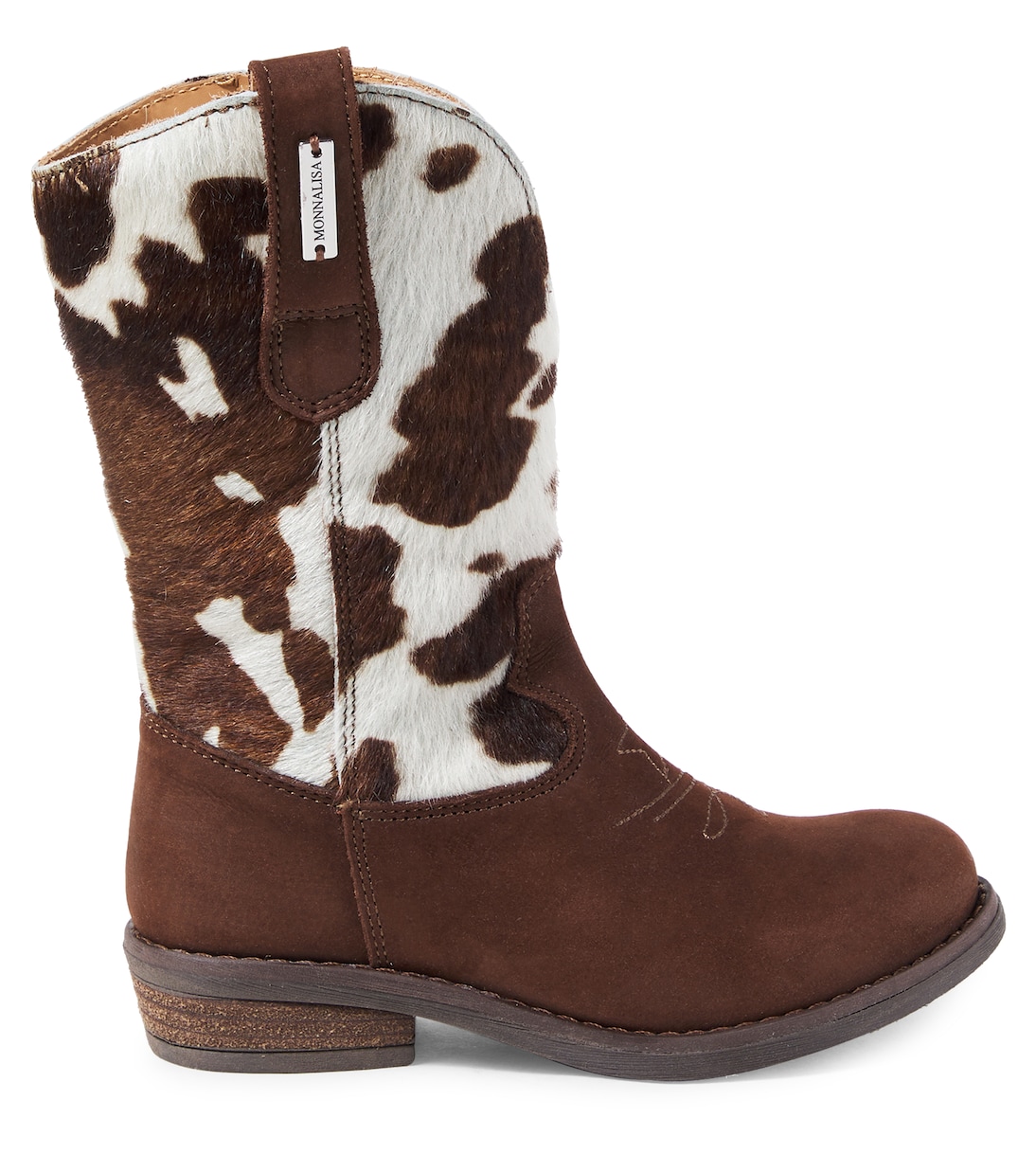 Calf hair and suede cowboy boots | Monnalisa