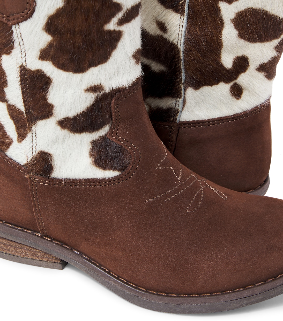 Calf hair and suede cowboy boots | Monnalisa