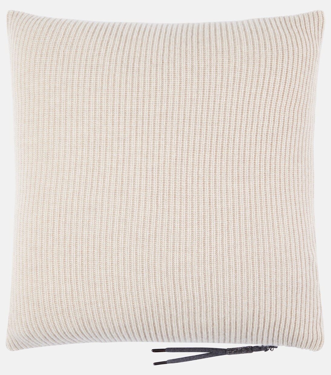 Ribbed-knit cashmere cushion | Brunello Cucinelli