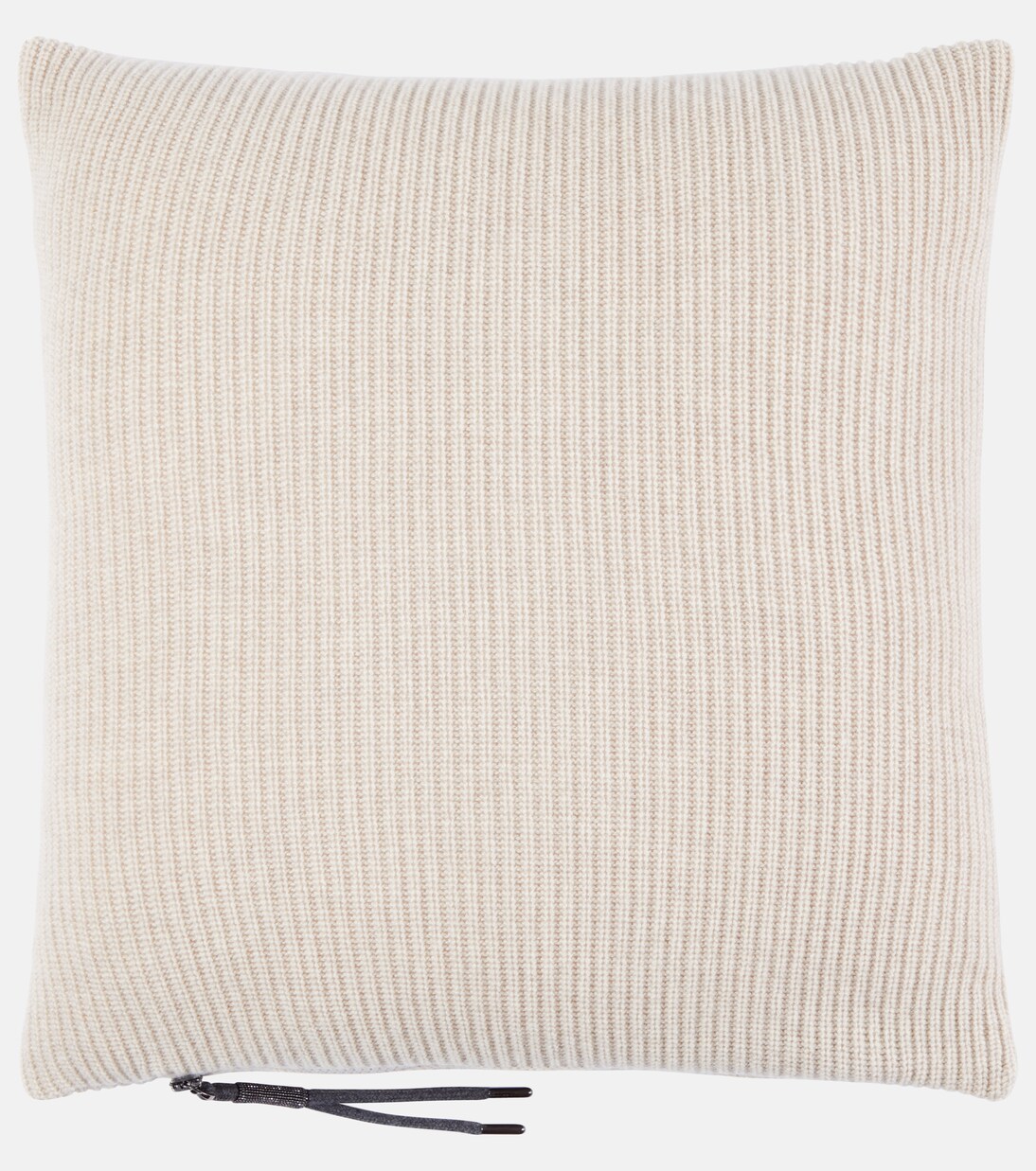 Ribbed-knit cashmere cushion | Brunello Cucinelli