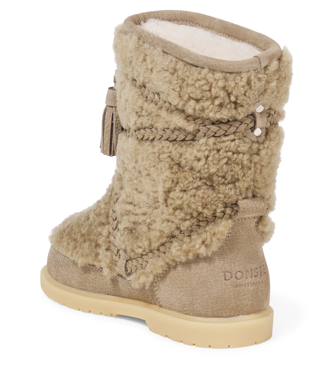 Myril fringed shearling boots   | Donsje