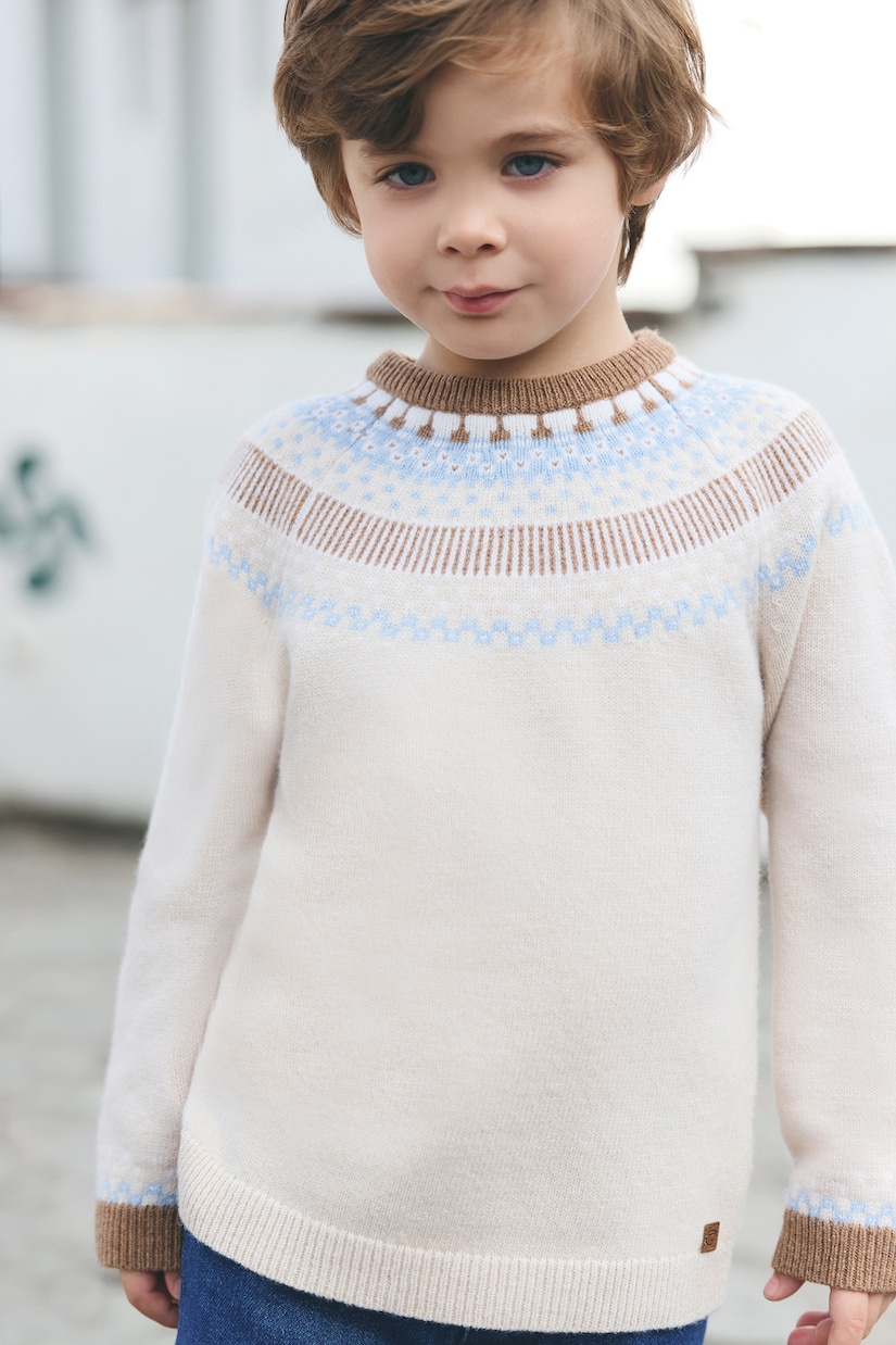 Wool jacquard sweater | Tartine et Chocolat