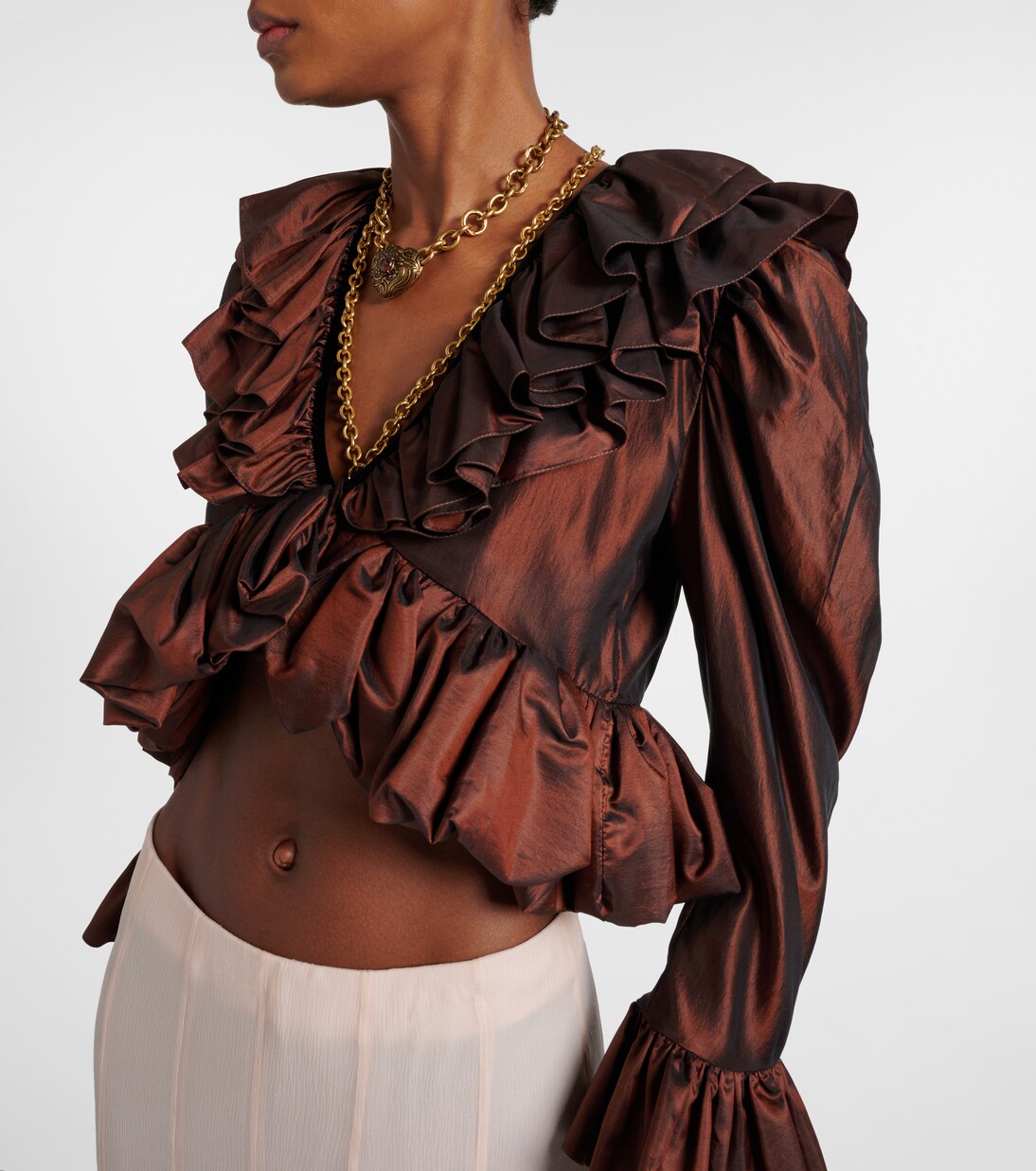 Top raccourci en soie | Chloé