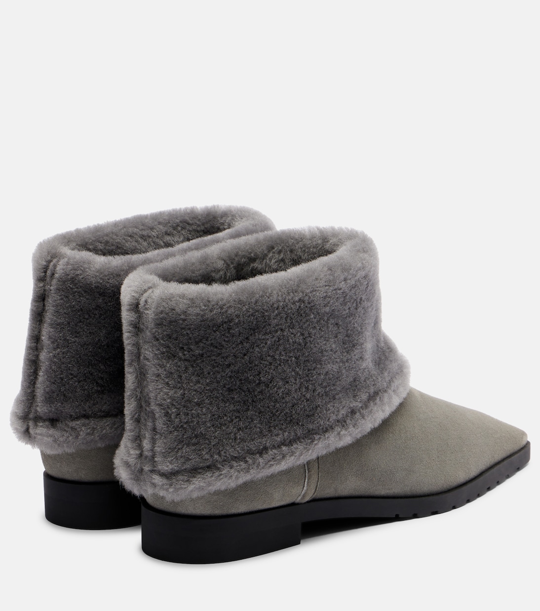 Suede and shearling ankle boots | Toteme
