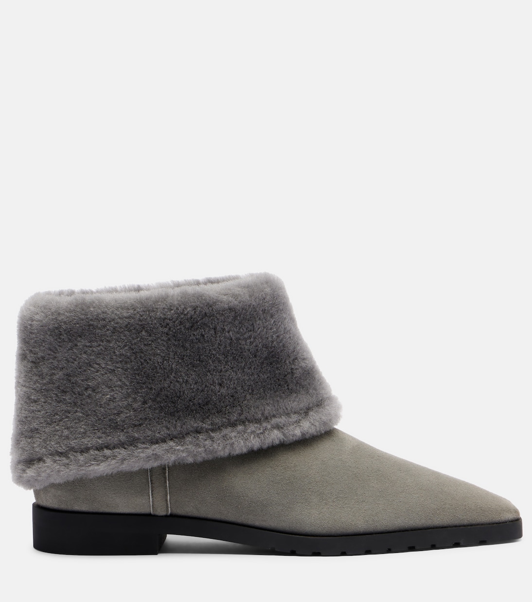 Suede and shearling ankle boots | Toteme