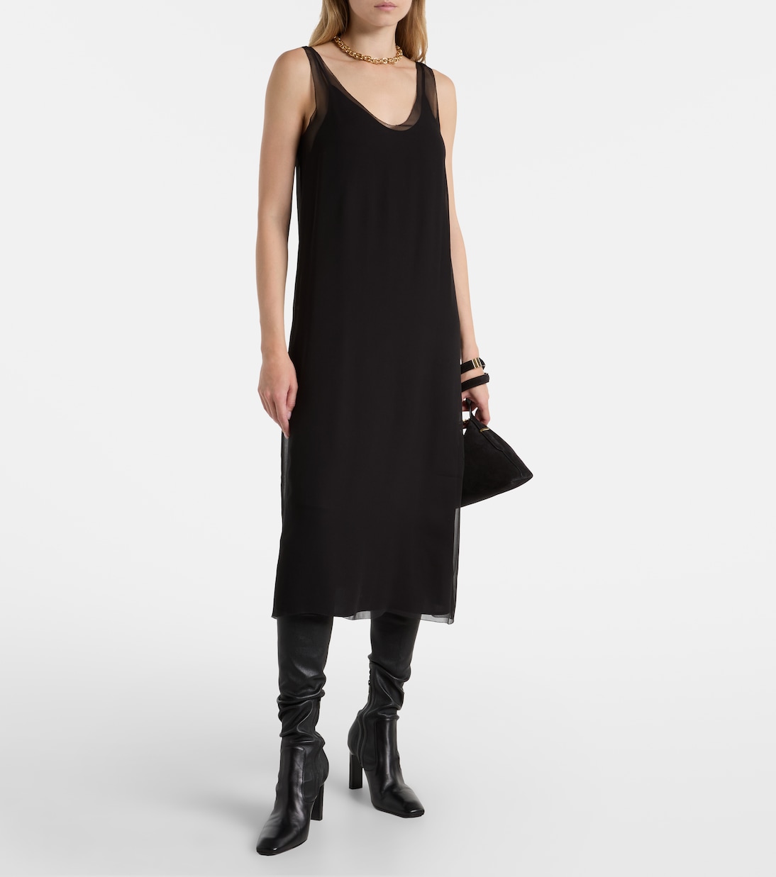 Slipdress aus Seidenchiffon | Toteme