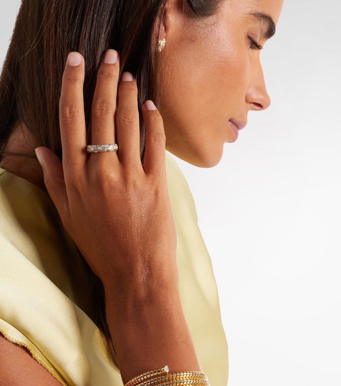 Ring Ondine aus 18kt Gelbgold mit Diamanten | Marina B