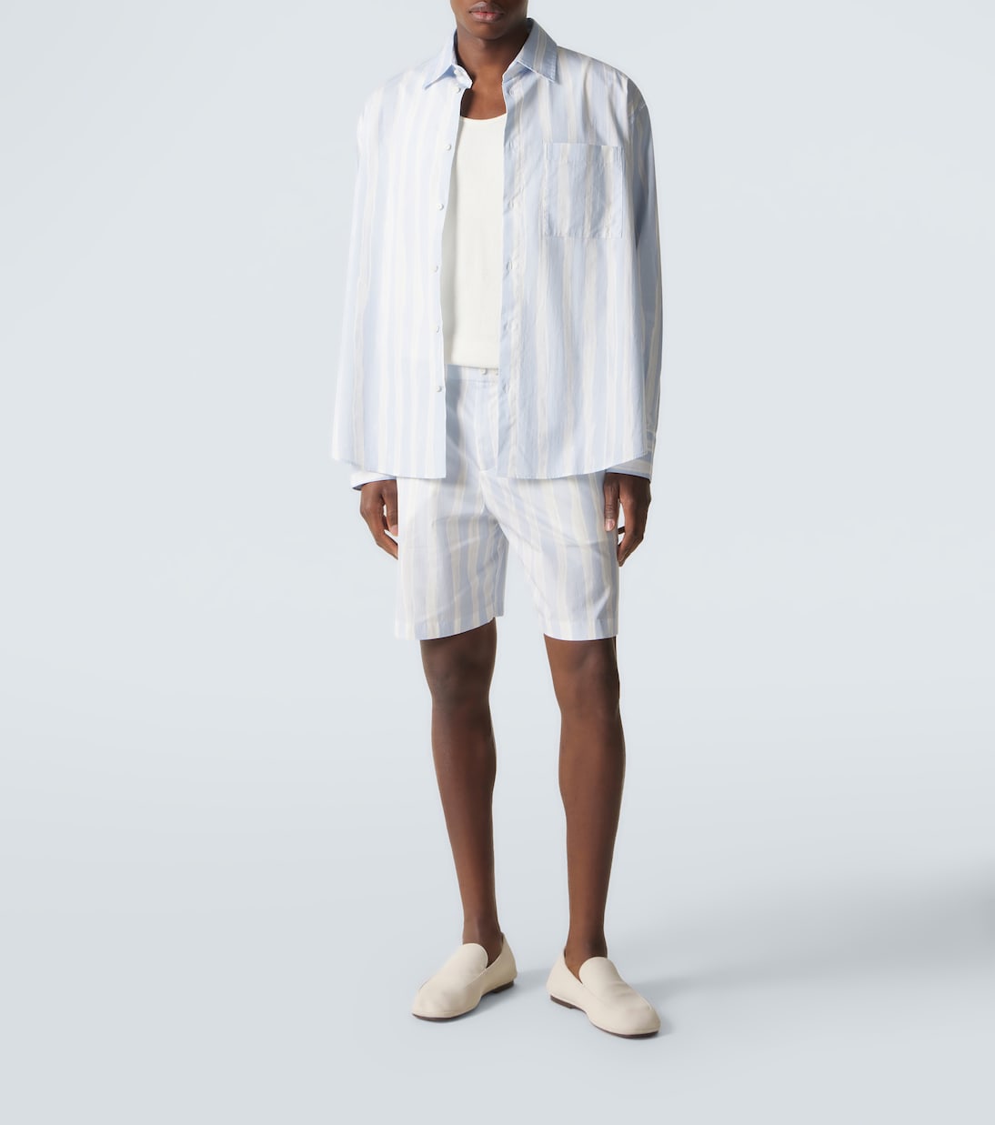 Shorts Caleçon de popelín de algodón a rayas | Jacquemus