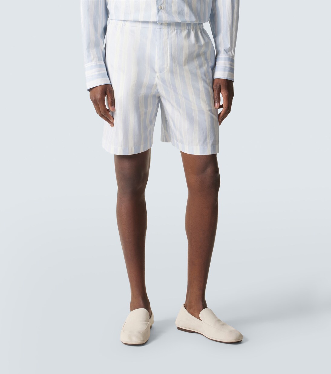 Shorts Caleçon de popelín de algodón a rayas | Jacquemus