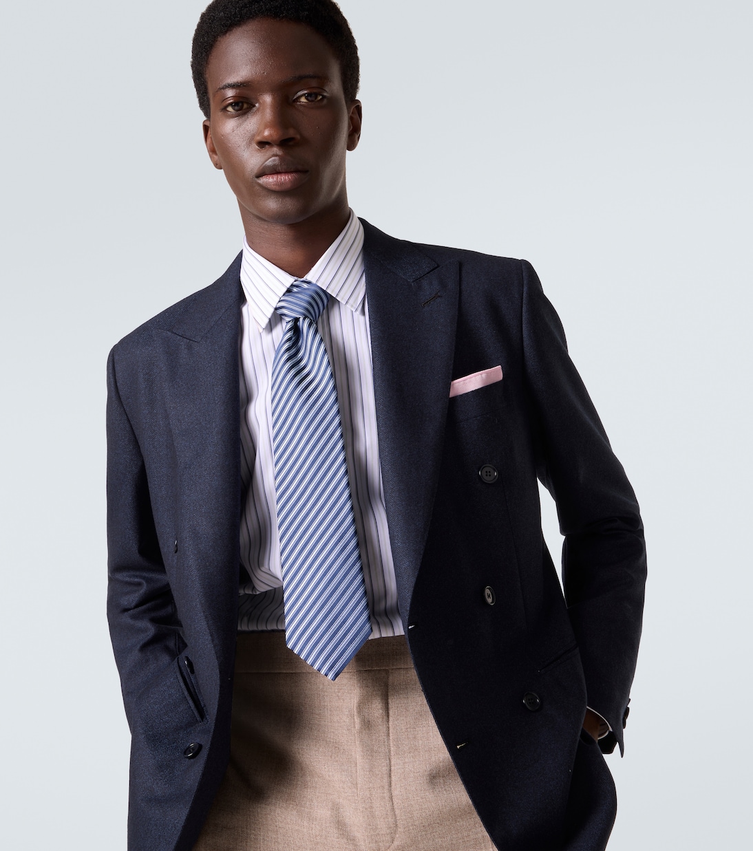 Striped silk jacquard tie | Charvet