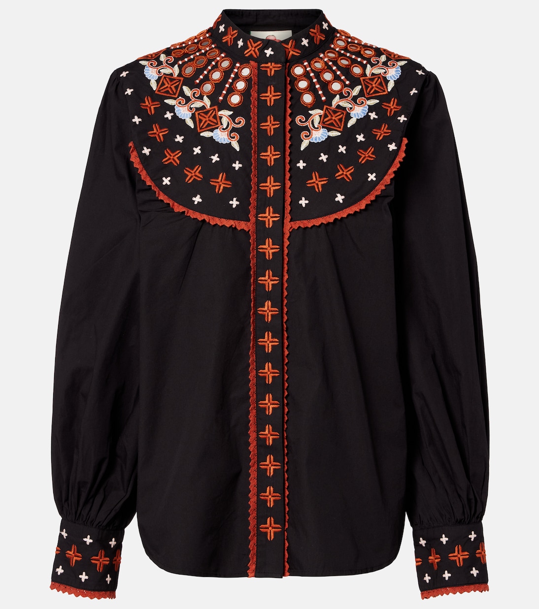 Embroidered cotton shirt | Farm Rio