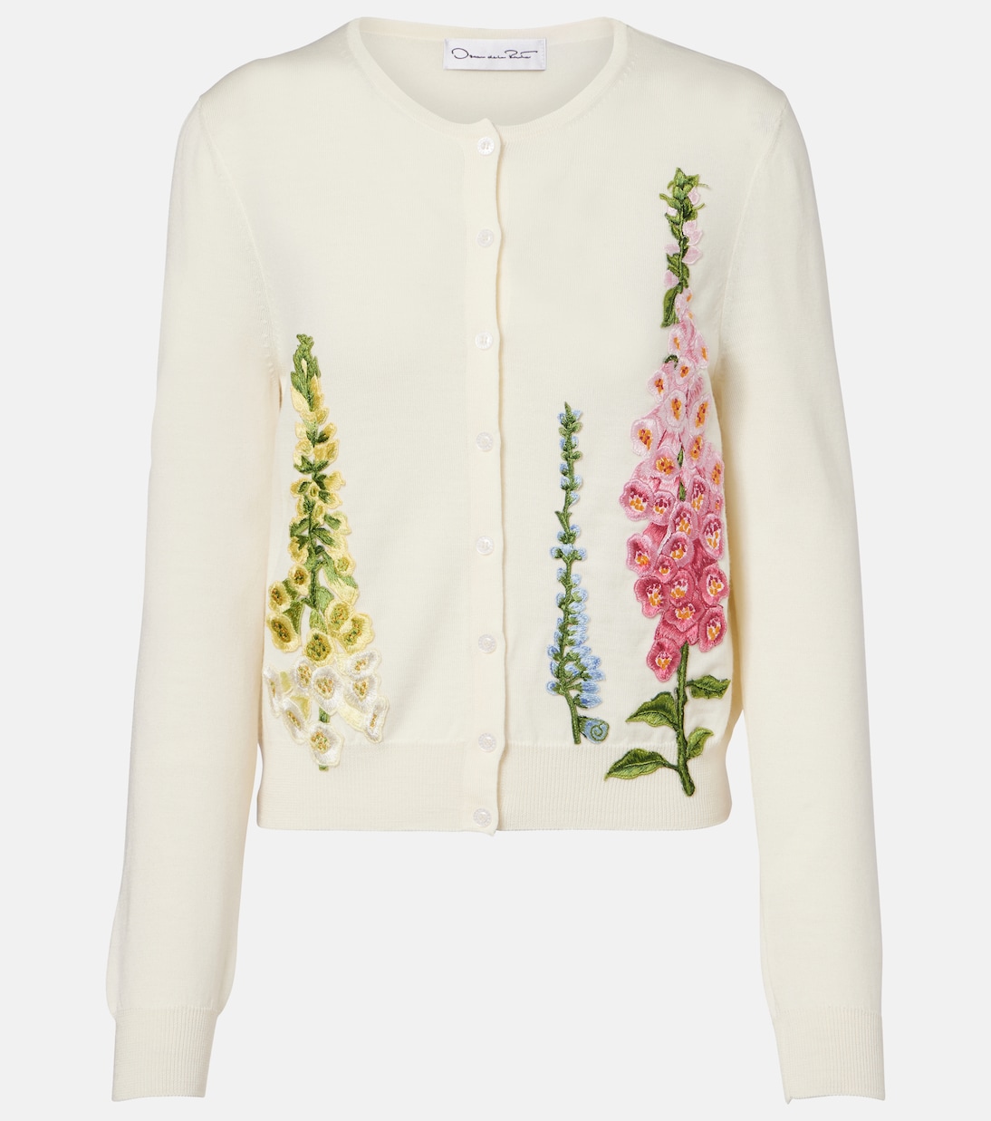 Cardigan Foxgloves aus Schurwolle | Oscar de la Renta