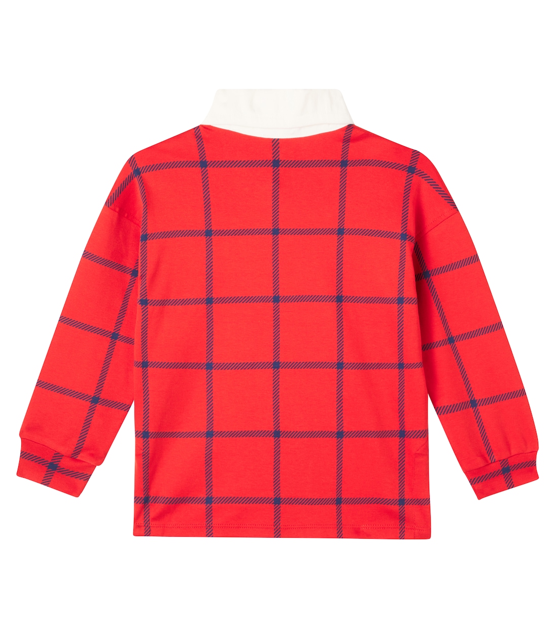x E.T. checked cotton polo sweater | Mini Rodini
