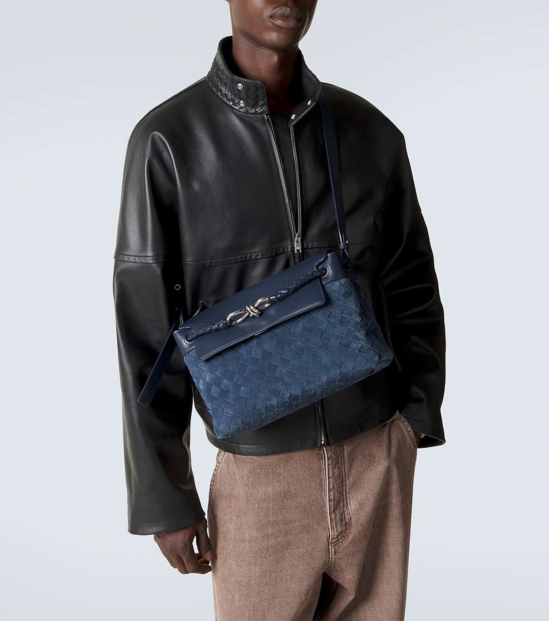 Borsa a tracolla Andiamo Small in suede | Bottega Veneta