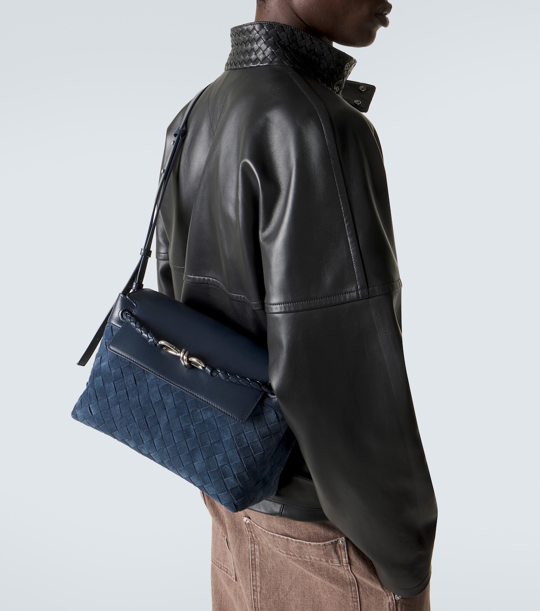 Borsa a tracolla Andiamo Small in suede | Bottega Veneta