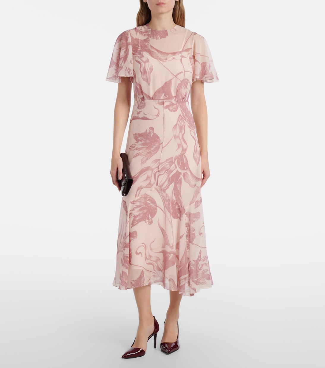 Printed silk midi dress | Erdem