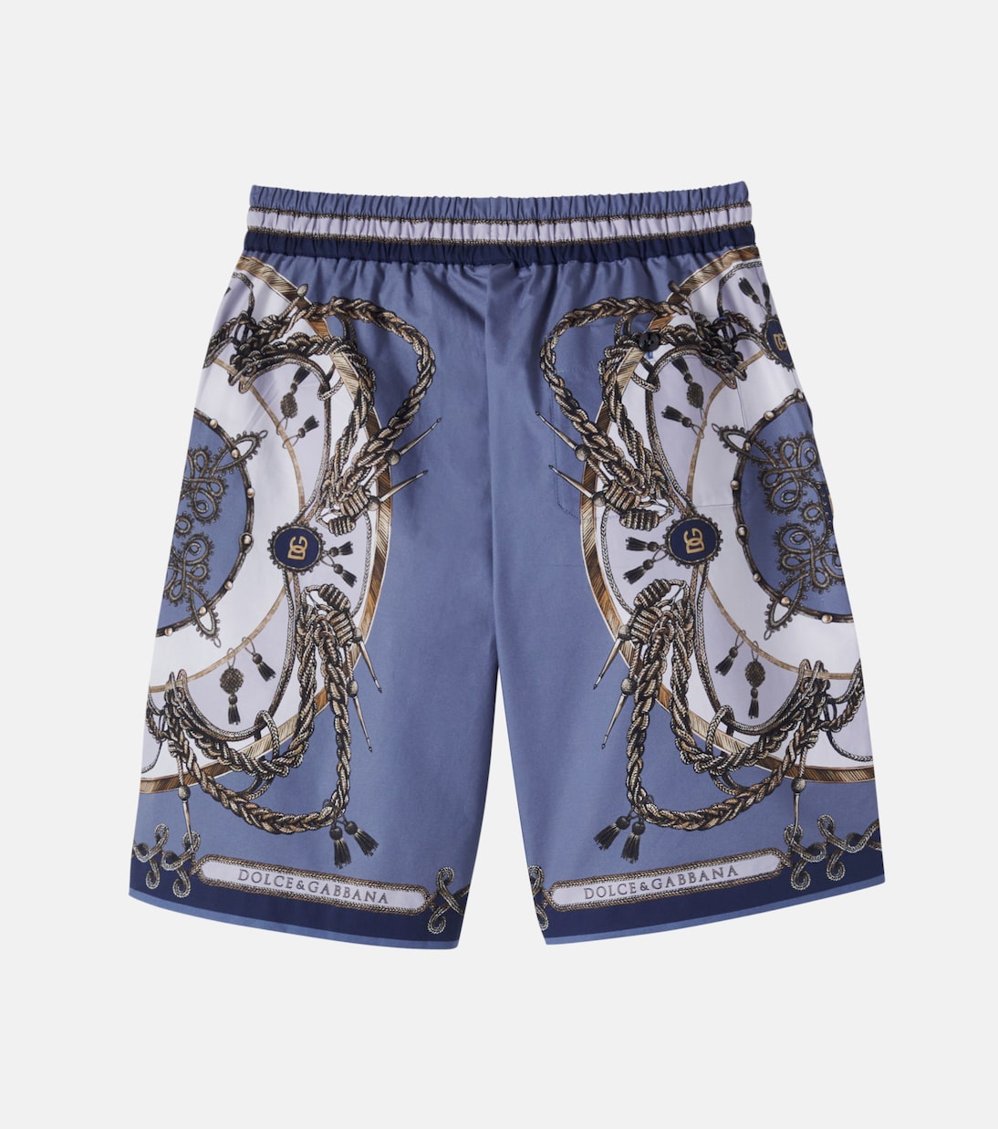 Printed cotton poplin Bermuda shorts | Dolce&Gabbana Kids