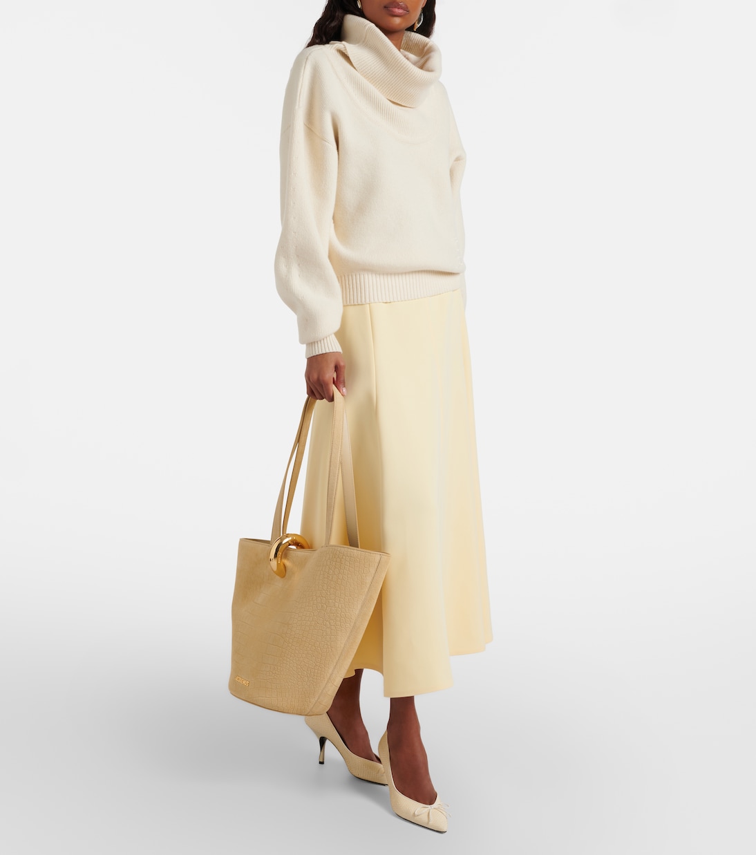 Le Bambola croc-effect suede tote bag | Jacquemus