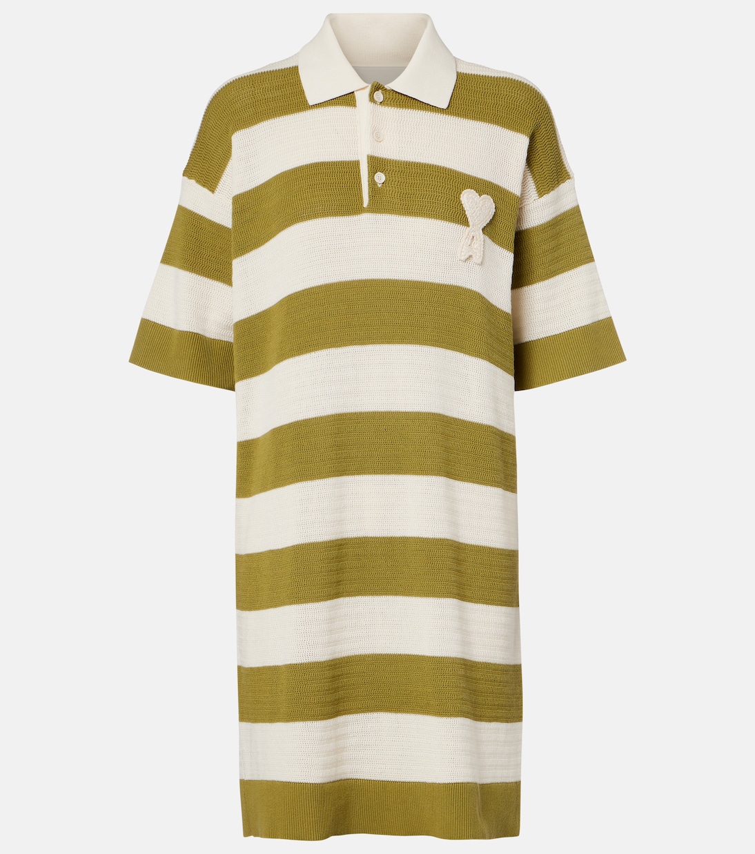Ami de Cœur striped cotton polo dress | Ami Paris
