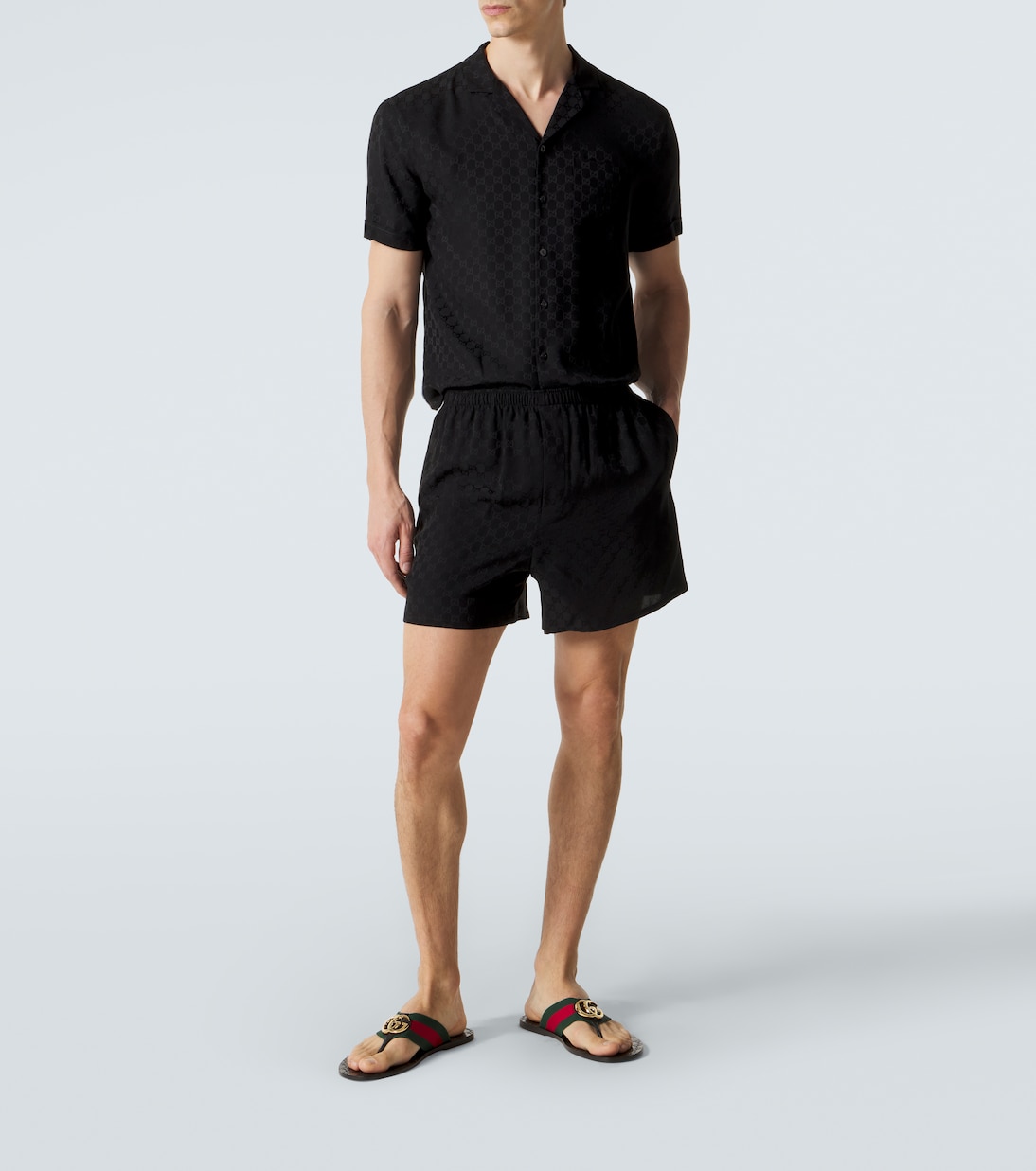 Riviera GG leather thong sandals | Gucci