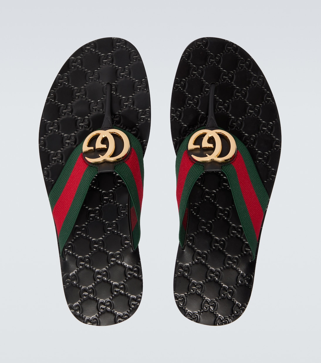 Riviera GG leather thong sandals | Gucci