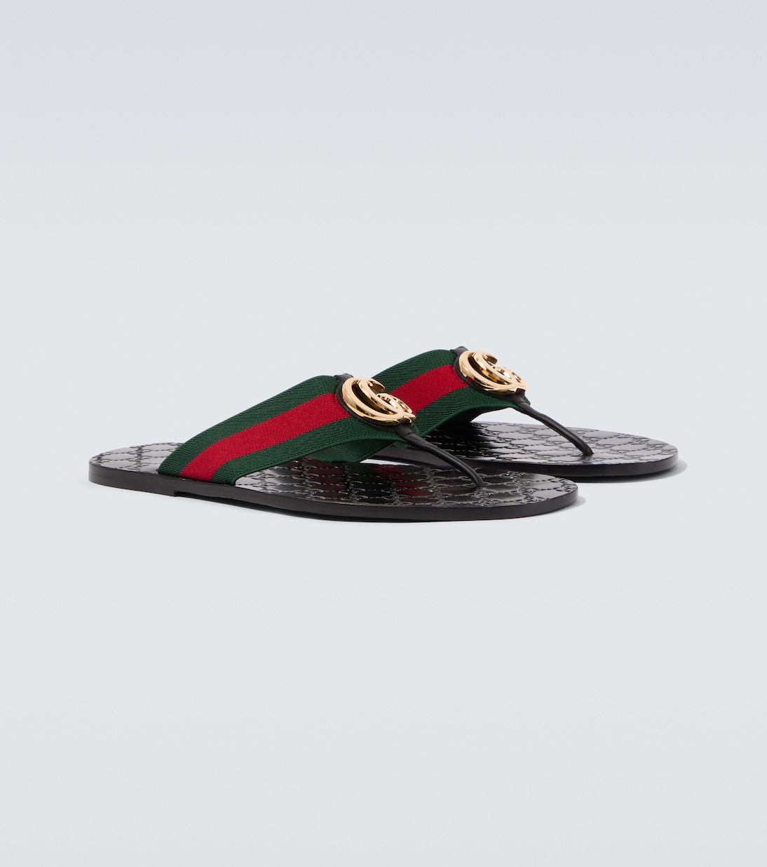 Riviera GG leather thong sandals | Gucci