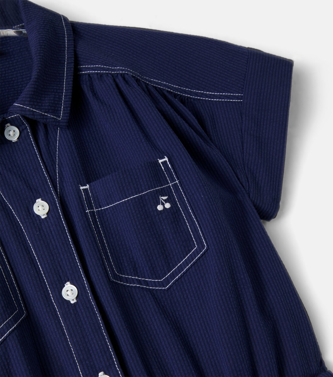 Lania cotton seersucker jumpsuit | Bonpoint