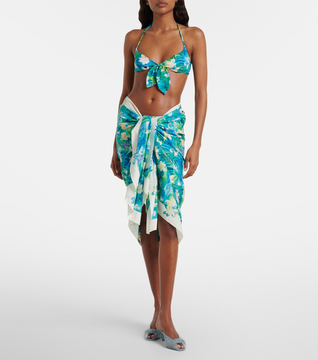 Floral cotton beach cover-up | Chloé