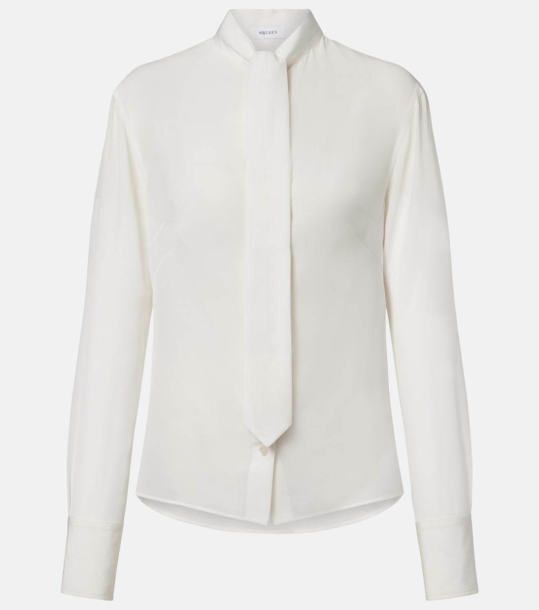 Tie-neck crêpe de chine blouse | McQueen