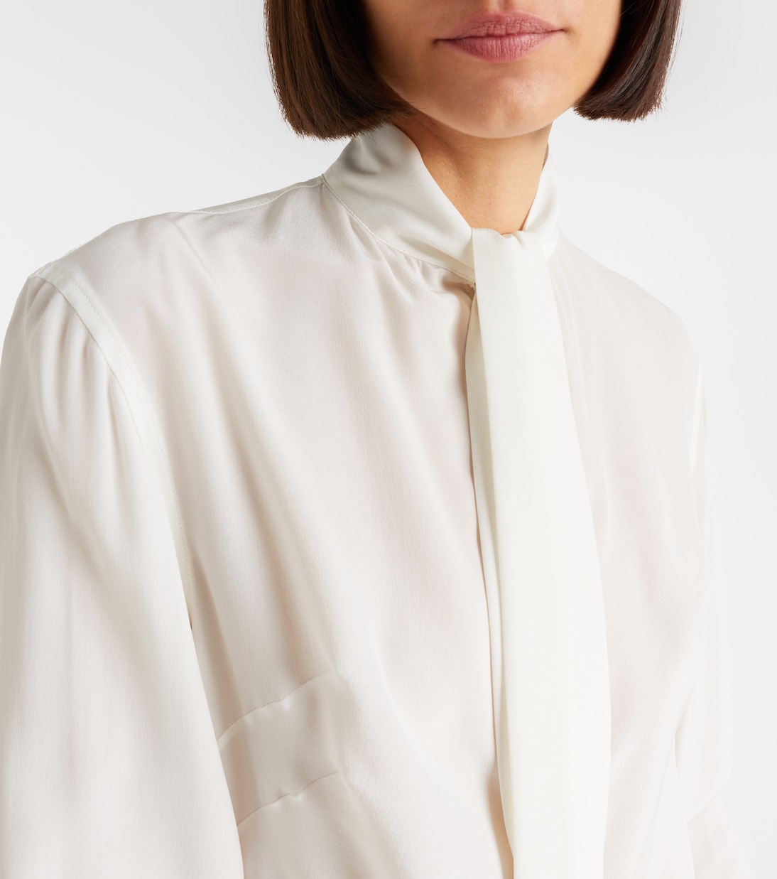 Tie-neck crêpe de chine blouse | McQueen
