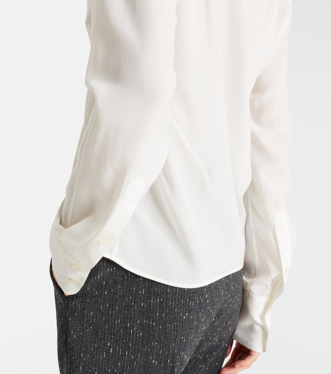 Tie-neck crêpe de chine blouse | McQueen