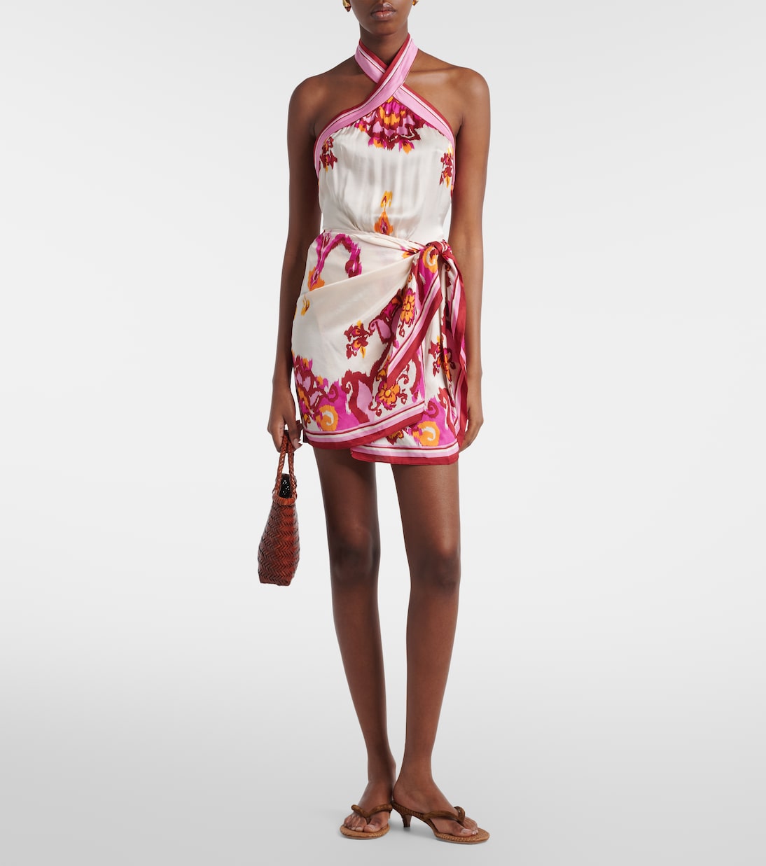 Manon印花缎布迷你连衣裙 | Poupette St Barth