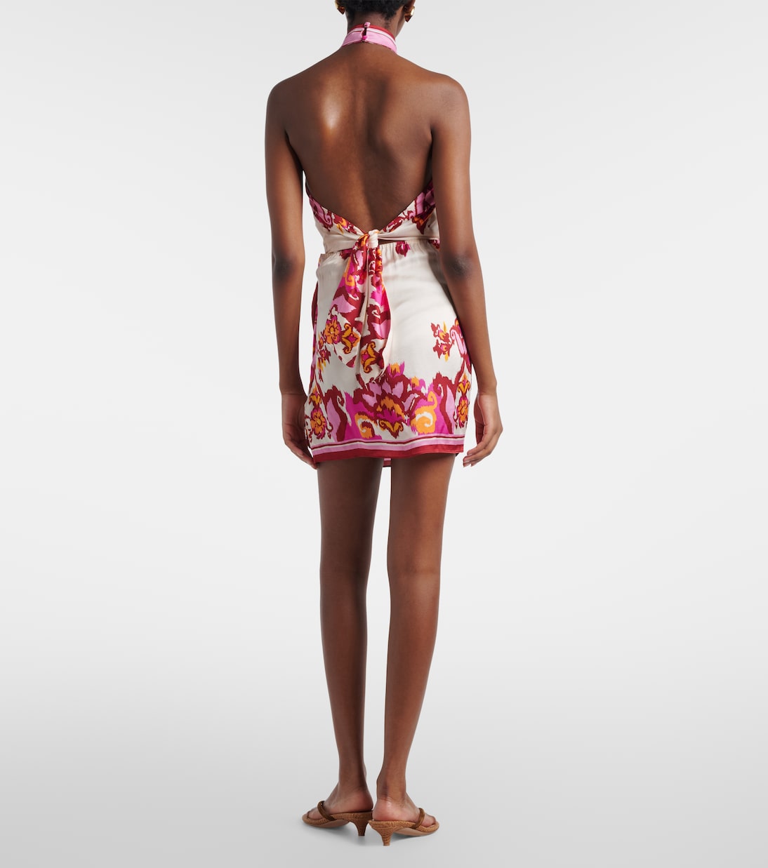 Manon印花缎布迷你连衣裙 | Poupette St Barth