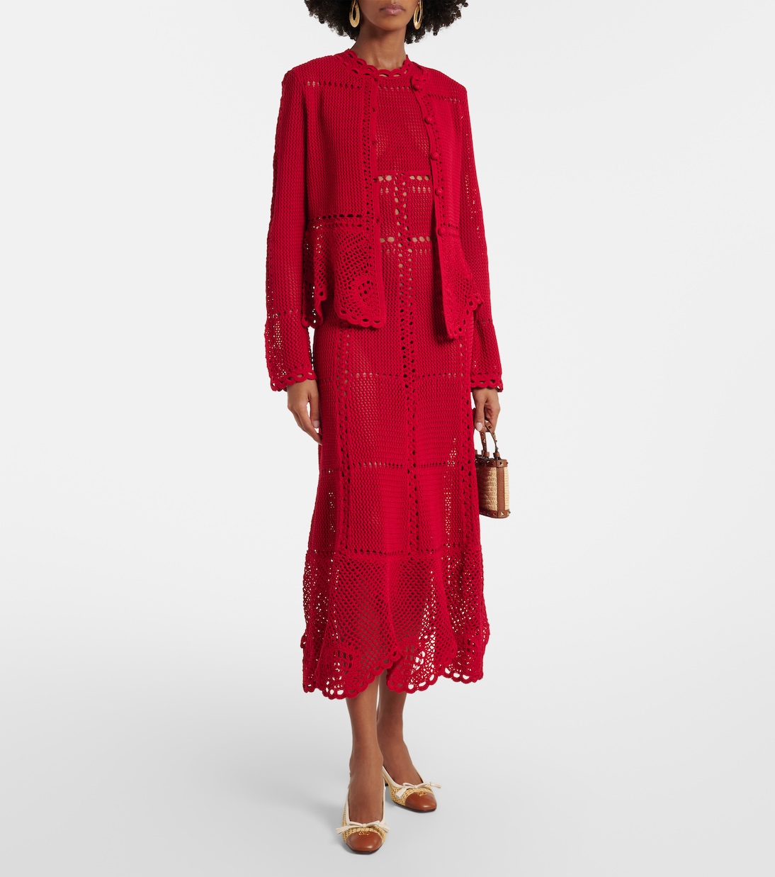 Cotton crochet minidress | Erdem