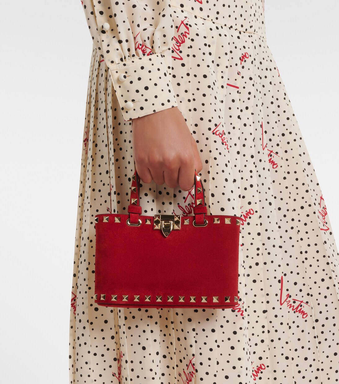Rockstud Mini suede tote bag | Valentino Garavani