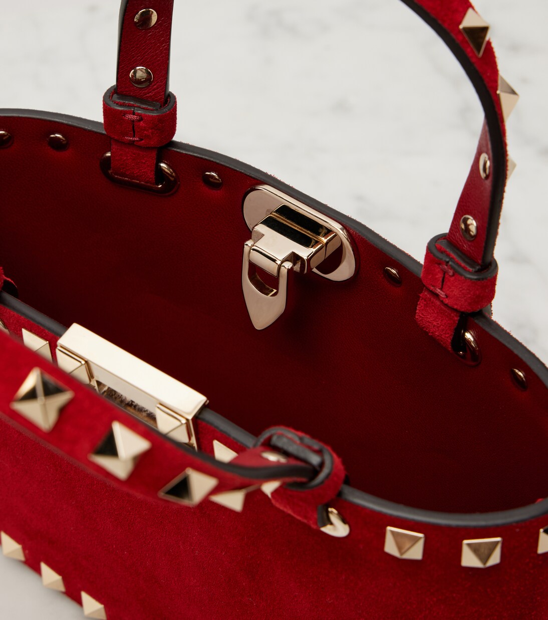 Rockstud Mini suede tote bag | Valentino Garavani