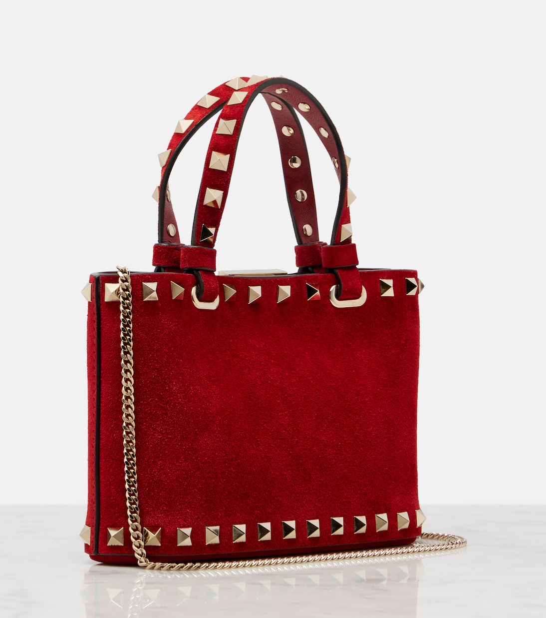 Rockstud Mini suede tote bag | Valentino Garavani