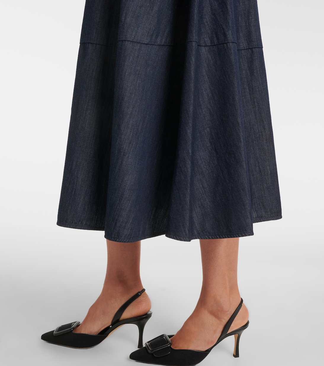 Belted denim midi skirt | 'S Max Mara