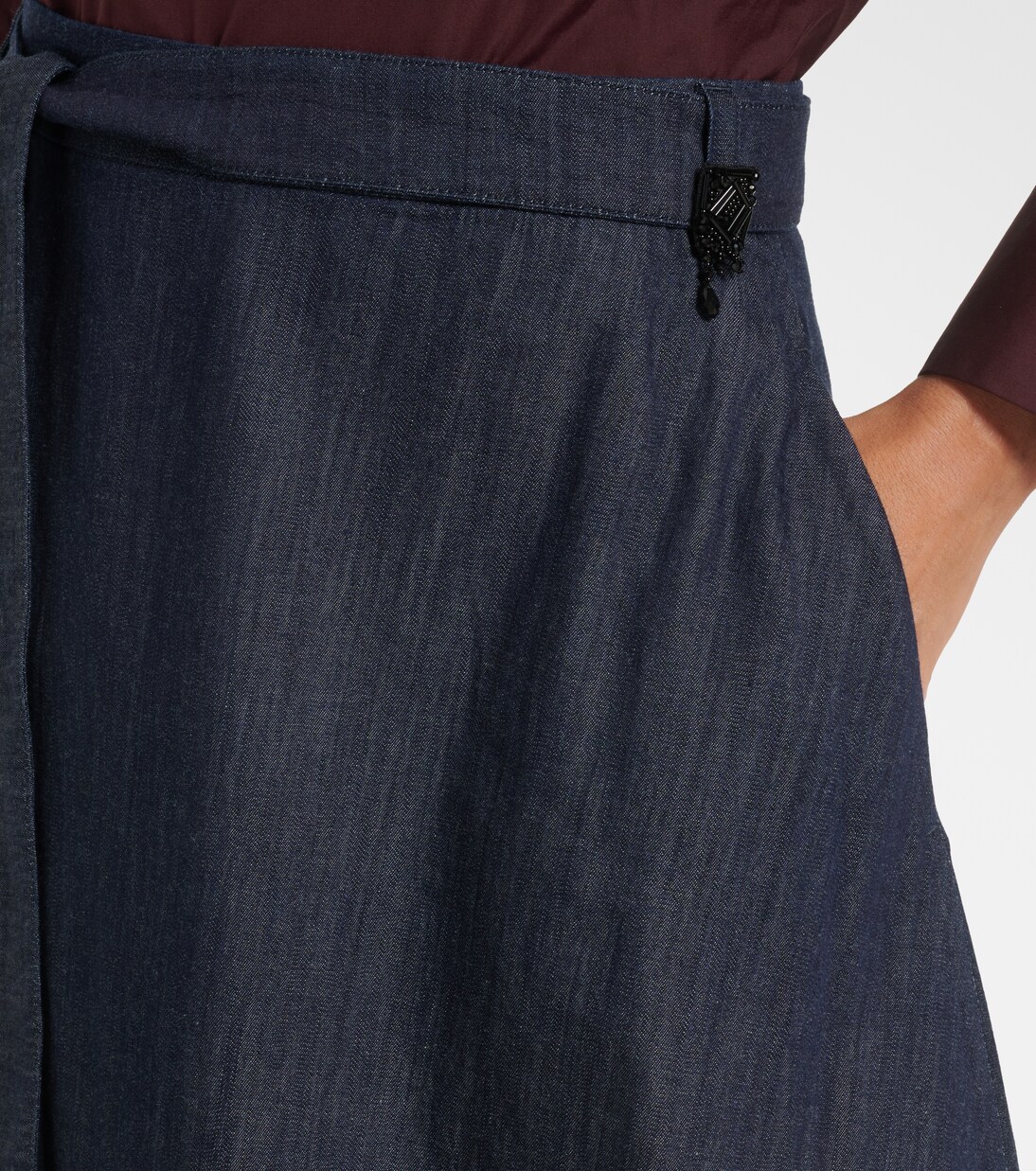 Belted denim midi skirt | 'S Max Mara