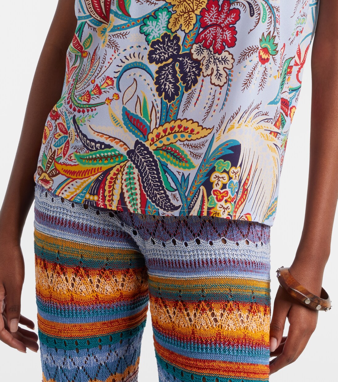 Top aus Crêpe de Chine aus Seide | Etro