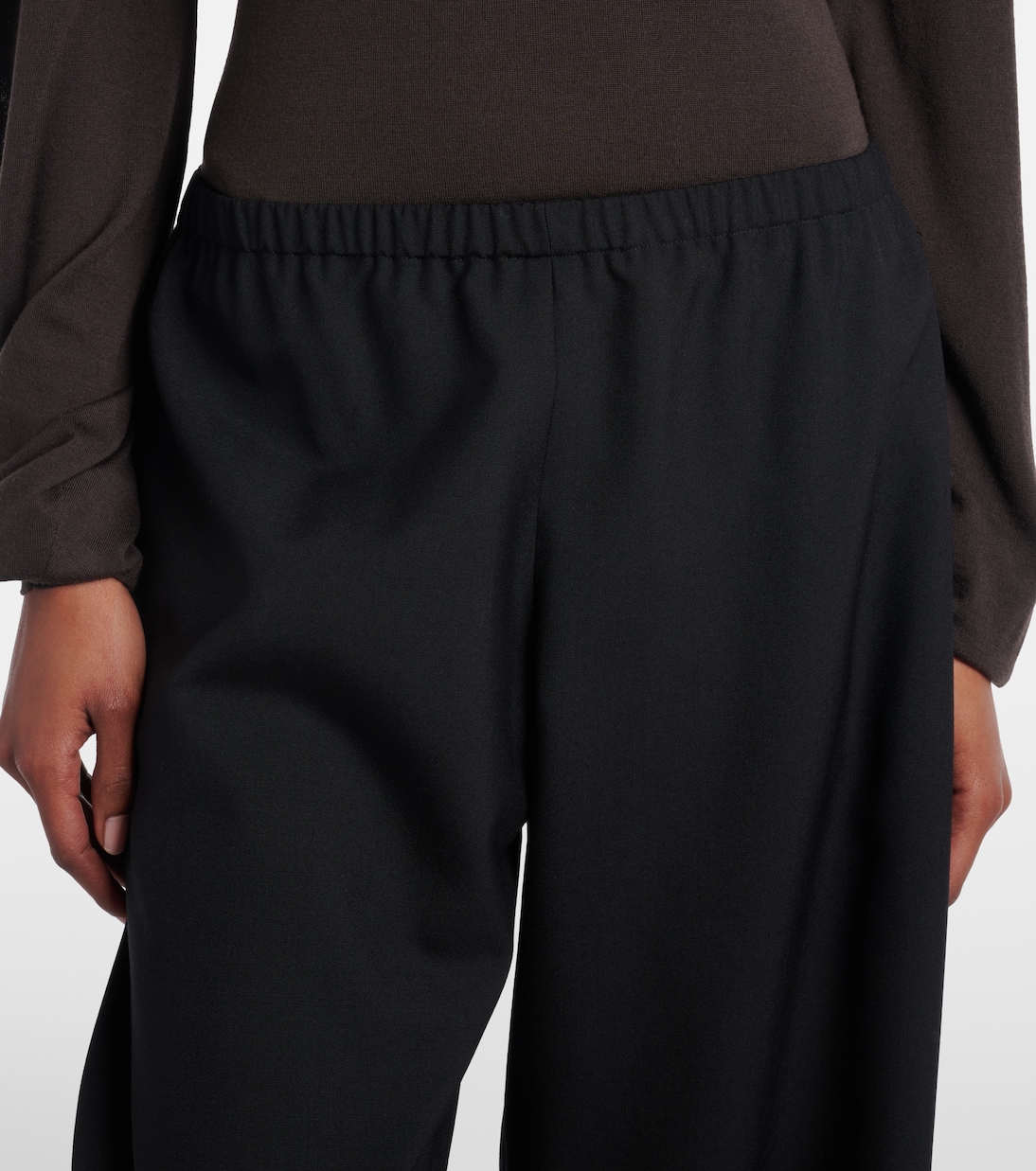 Roma virgin wool wide-leg pants | Khaite