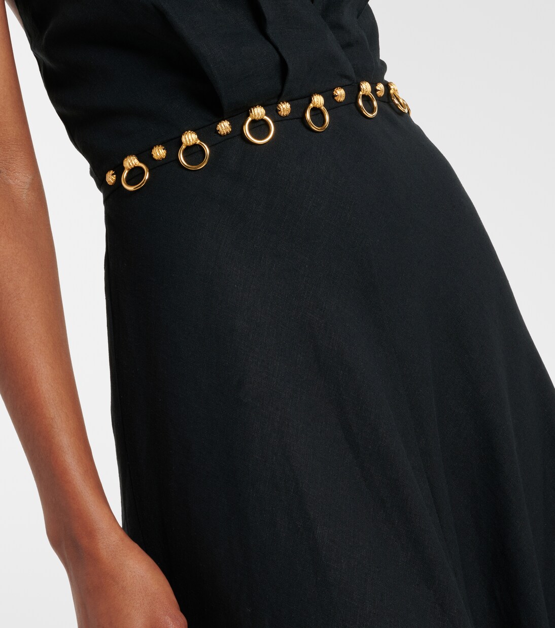 Hailey halterneck linen-blend midi dress | ViX Paula Hermanny